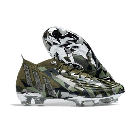 adidas Predator Edge.1 FG Swarovski - Focus Olive Silver Metallic Lime