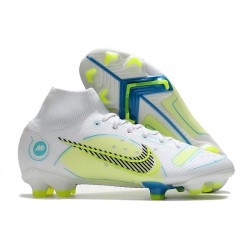 Nike Mercurial Superfly 8 Elite FG White Blue Volt