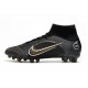 Nike Mercurial Superfly 8 Elite AG Cleat Shadow - Black Metallic Gold 