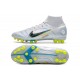 Nike Mercurial Superfly 8 Elite AG Cleat Grey Blackened Blue