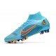 Nike Mercurial Superfly 8 Elite AG Cleat Blueprint - Chlorine Blue Laser Orange Marina