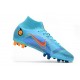 Nike Mercurial Superfly 8 Elite AG Cleat Blueprint - Chlorine Blue Laser Orange Marina