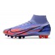 Nike Mercurial Superfly 8 Elite AG Mbappe Light Thistle Metallic Silver