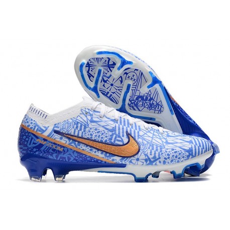 Nike Zoom Mercurial Vapor 15 Elite Fg White Blue Gold