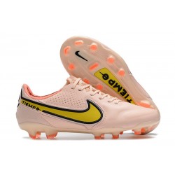 Nike Tiempo Legend IX Elite FG Leather Guava Ice Yellow Strike Sunset Glow