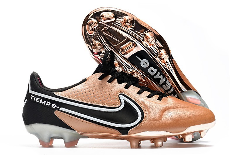 nike tiempo gold and black