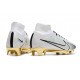 Nike Air Zoom Mercurial Superfly 9 Elite FG White Golden