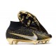 Nike Air Zoom Mercurial Superfly 9 Elite FG Black Gold Silver