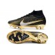 Nike Air Zoom Mercurial Superfly 9 Elite FG Black Gold Silver