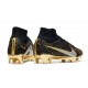 Nike Air Zoom Mercurial Superfly 9 Elite FG Black Gold Silver