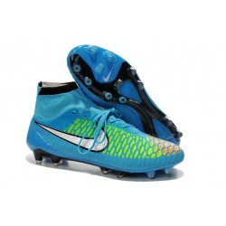 2016 New Soccer Shoes - Nike Magista Obra FG Blue Green Black White Red