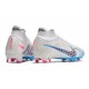 Nike Zoom Mercurial Superfly IX Elite FG White Blue