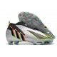 adidas Predator Edge + FG Laceless Silver Metallic Core Black Solar Yellow