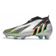 adidas Predator Edge + FG Laceless Silver Metallic Core Black Solar Yellow