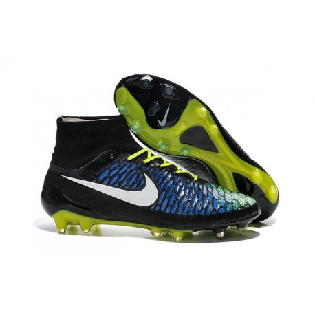 2016 New Soccer Shoes - Nike Magista Obra FG Blue Volt Black White