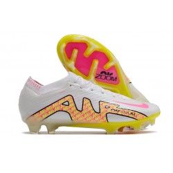 Nike Zoom Mercurial Vapor 15 Elite Fg White Pink Yellow