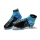 Best Nike Magista Obra FG Shoes For Men Leather Black Blue