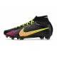 Nike Zoom Mercurial Superfly IX Elite FG Black Yellow Pink