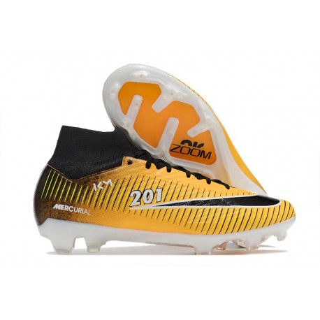 Nike Zoom Mercurial Superfly IX Elite FG Yellow Black White