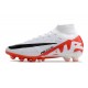 Nike Zoom Mercurial Superfly 9 Elite AG White Bright Crimson Black