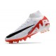 Nike Zoom Mercurial Superfly 9 Elite AG White Bright Crimson Black