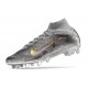 Nike Zoom Mercurial Superfly 9 Elite AG Metallic Silver Gold