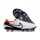 Nike Tiempo Legend 10 Elite FG Cleats White Black Bright Crimson