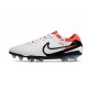 Nike Tiempo Legend 10 Elite FG Cleats White Black Bright Crimson