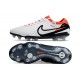 Nike Tiempo Legend 10 Elite FG Cleats White Black Bright Crimson