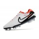 Nike Tiempo Legend 10 Elite FG Cleats White Black Bright Crimson