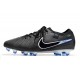 Nike Tiempo Legend 10 Elite FG Cleats Black Chrome Hyper Royal