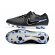 Nike Tiempo Legend 10 Elite FG Cleats Black Chrome Hyper Royal