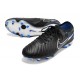 Nike Tiempo Legend 10 Elite FG Cleats Black Chrome Hyper Royal