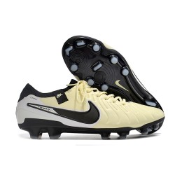 Nike Tiempo Legend 10 Elite FG Cleats Beige Black