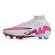 Nike Air Zoom Mercurial Superfly 9 Elite FG White Pink Blue