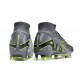 Nike Air Zoom Mercurial Superfly 9 Elite FG Grey Black Green