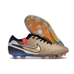 Nike Tiempo Legend 10 Elite FG Cleats Golden Touch Mtlc Gold Silk Coin Black