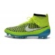 Football Boots For Men Nike Magista Obra FG Volt White Blue Lagoon Black