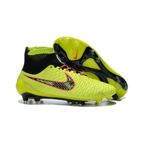 2016 New Soccer Shoes - Nike Magista Obra FG Volt Orange Pink Black