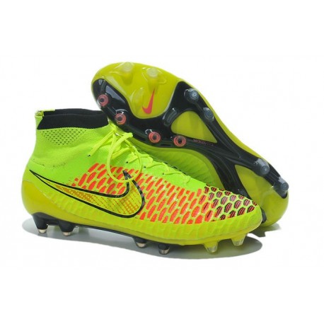 Best Nike Magista Obra FG Shoes For Men Volt Metallic Gold Coin Black Hyper Punch