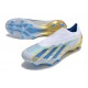 adidas X Crazyfast .1 Laceless FG White Blue Gold