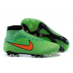 Football Boots For Men Nike Magista Obra FG Poison Green Total Orange Black