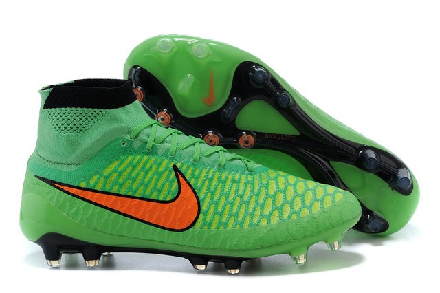 nike football boots green and orange