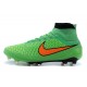 Football Boots For Men Nike Magista Obra FG Poison Green Total Orange Black