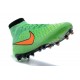 Football Boots For Men Nike Magista Obra FG Poison Green Total Orange Black