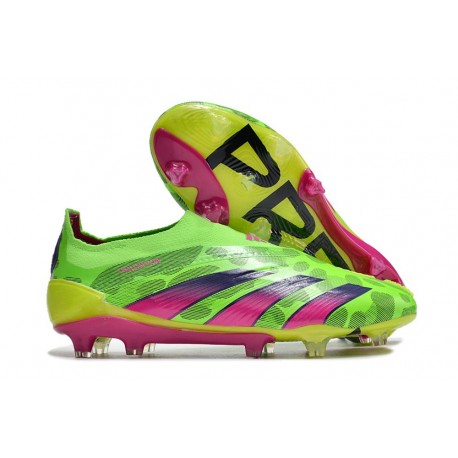 adidas Predator Elite Laceless FG Generation Pred - Solar Green Shock Pink Lucid Lemon