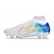 Nike Air Zoom Mercurial Superfly 9 Elite FG White Blue Gold