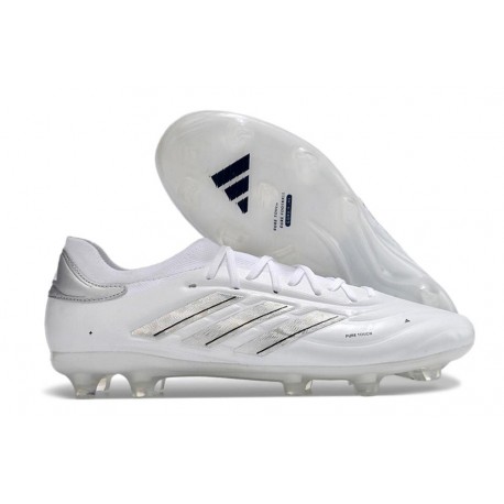 adidas Copa Pure 2 Elite+ FG Cleat Pearlized - White Silver Metallic