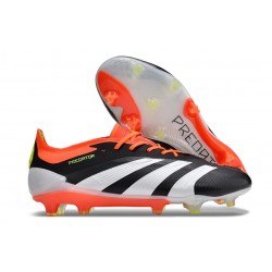 adidas Predator Low Elite Firm Ground Solar Energy - Core Black Footwear White Solar Red