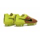 Nike Football Boots For Men - Tiempo Legend V FG Canvas Black Volt